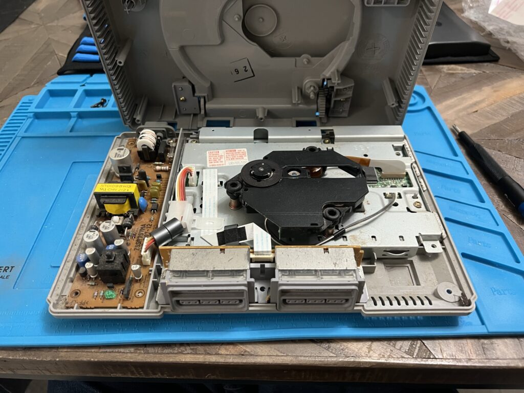 The insides of a PlayStation.